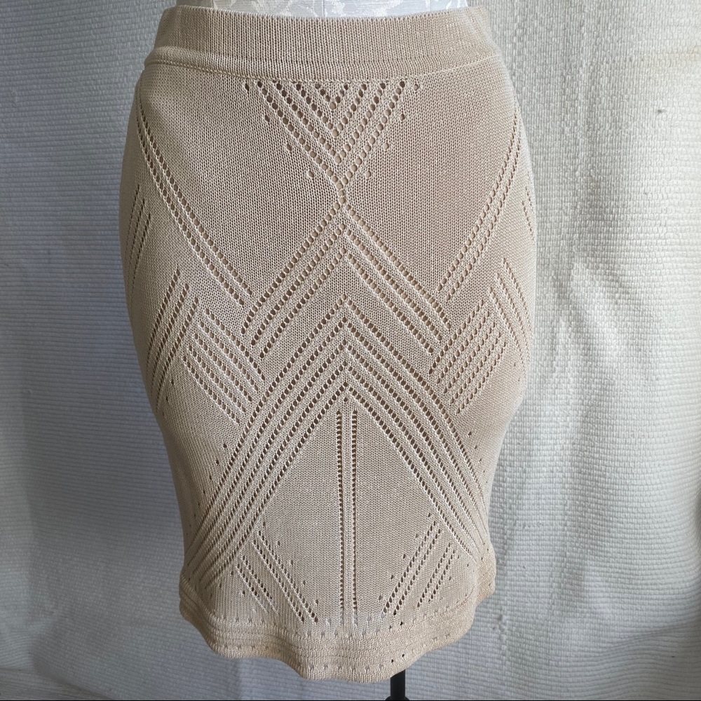 Celine Paris S Crochet Sexy Bodycon Boho Knit Pencil Skirt